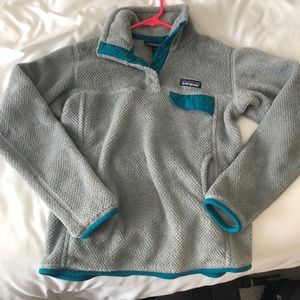 Grey and blue Patagonia pullover